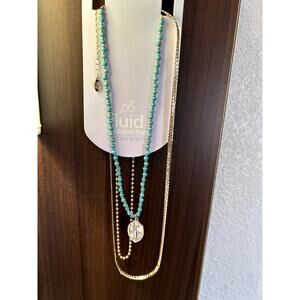 8 Other Reasons Gender Fluid Hail Mary Turquoise Layer Necklace